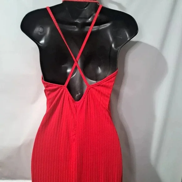 Rib knit Maxi dress - Picture 2 of 6